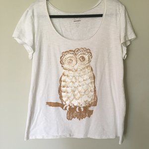 Owl "3D-effect" Tee-Shirt, Cream / Tan color